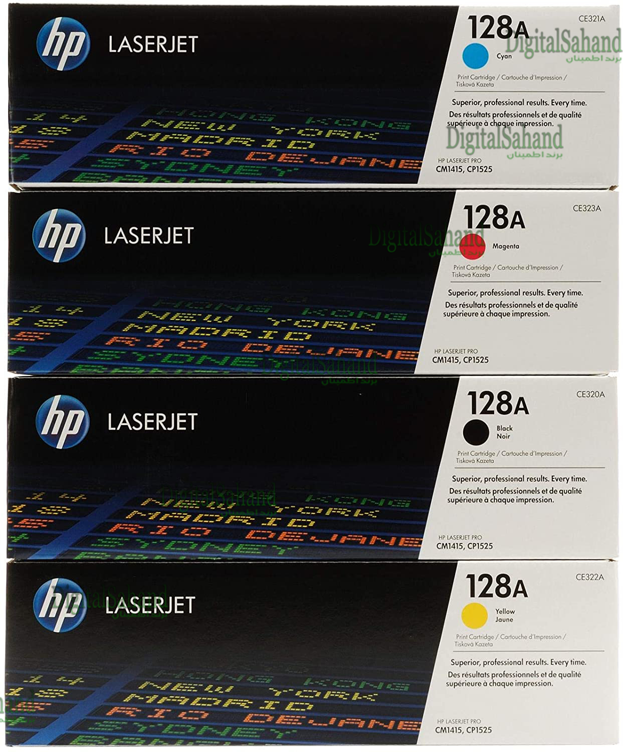 ست کارتریج تونر رنگی HP 128A